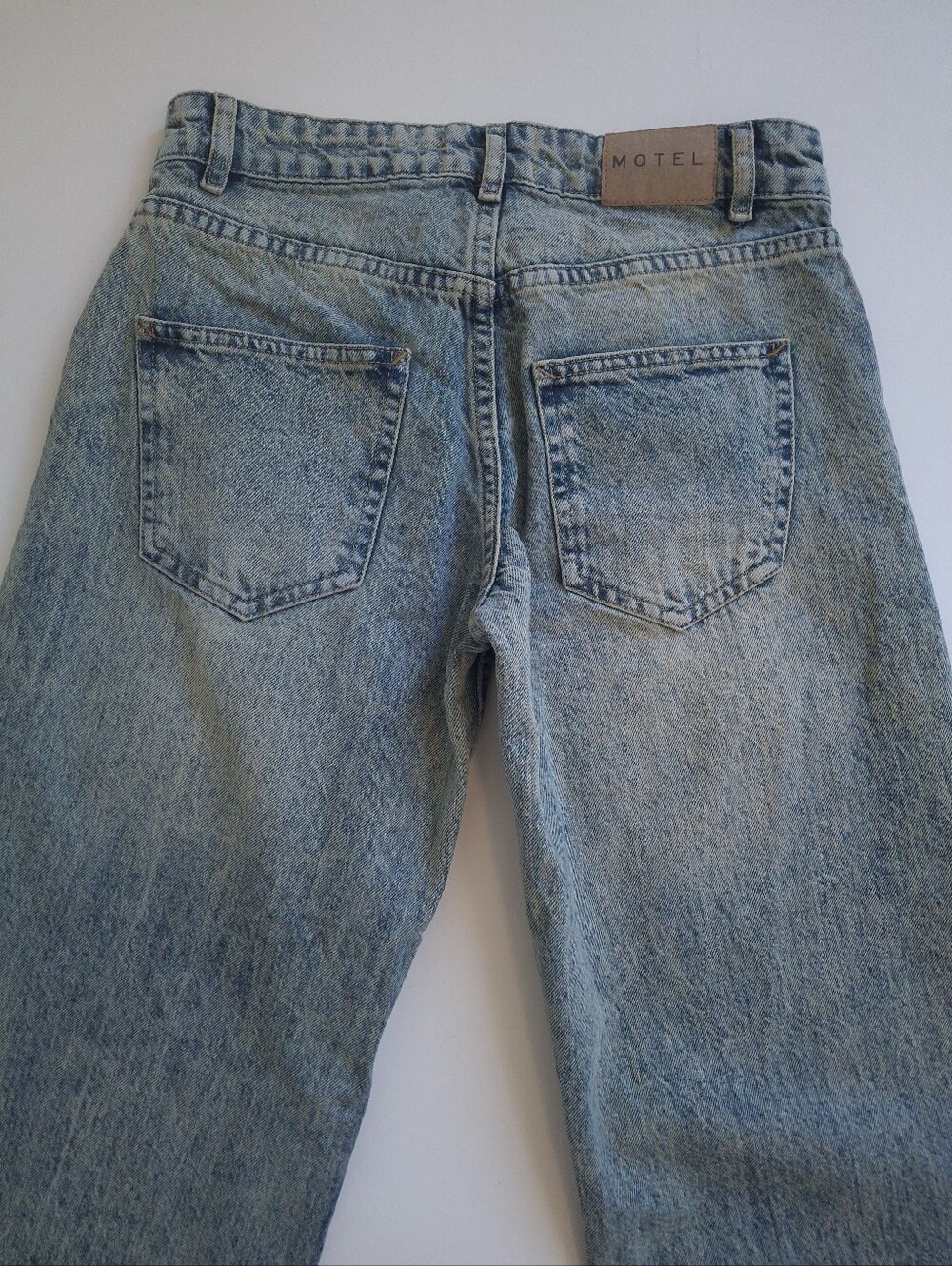 Motel Rocks Low Rise Wide Leg Jeans - Picture 4 of 7